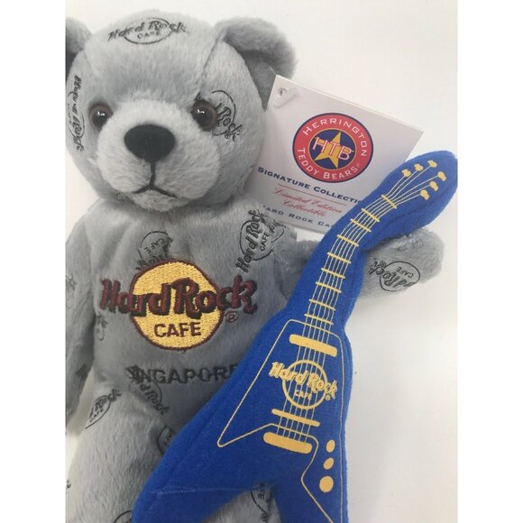 Hard Rock Cafe Singapore Beanie Bear With Guitar New Signature Collection - Picture 3 of 5